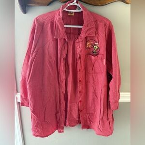 Warner Bros. Red Checkered Looney Tunes Shirt